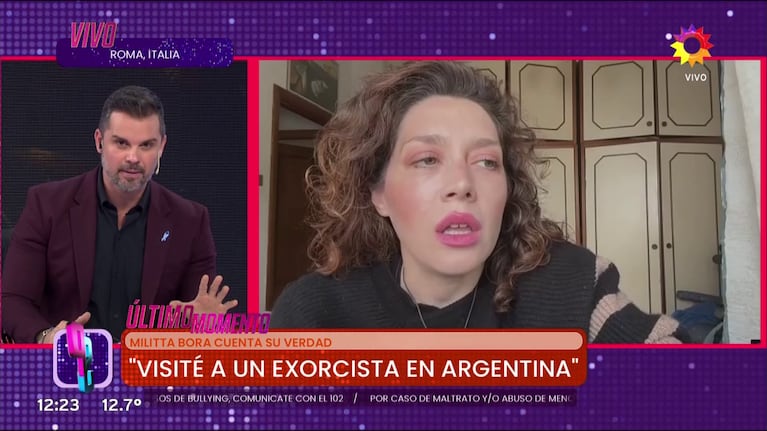 Matías Vázquez y Militta Bora se cruzaron en Puro Show (Foto: captura de eltrece).