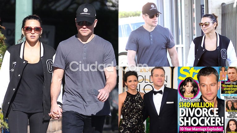 Matt Damon y Luciana Barroso desmienten divorcio millonario: risas y paseo de la manito