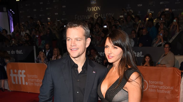Matt Damon y su mujer, la argentina Luciana Barroso, divinos (Fotos: AFP).