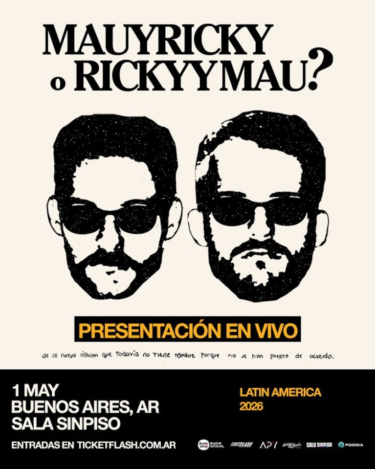 Mau y Ricky presentan su nuevo álbum en un show íntimo en Buenos Aires: cuándo y cómo conseguir entradas