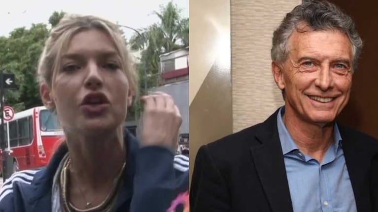 Mauricio Macri y Chloe Bello (Fotos: Instagram @mauriciomacri y captura eltrece)