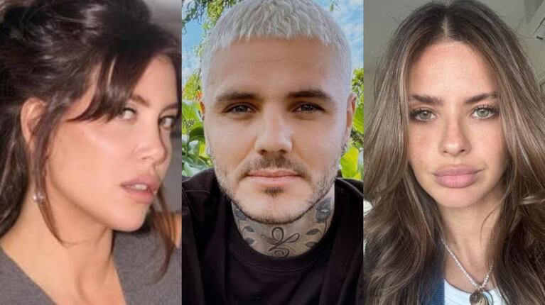 Mauro Icardi, China Suárez y Wanda Nara (Foto: Instagram/wandanara - mauroicardi - sangrejaponesa)