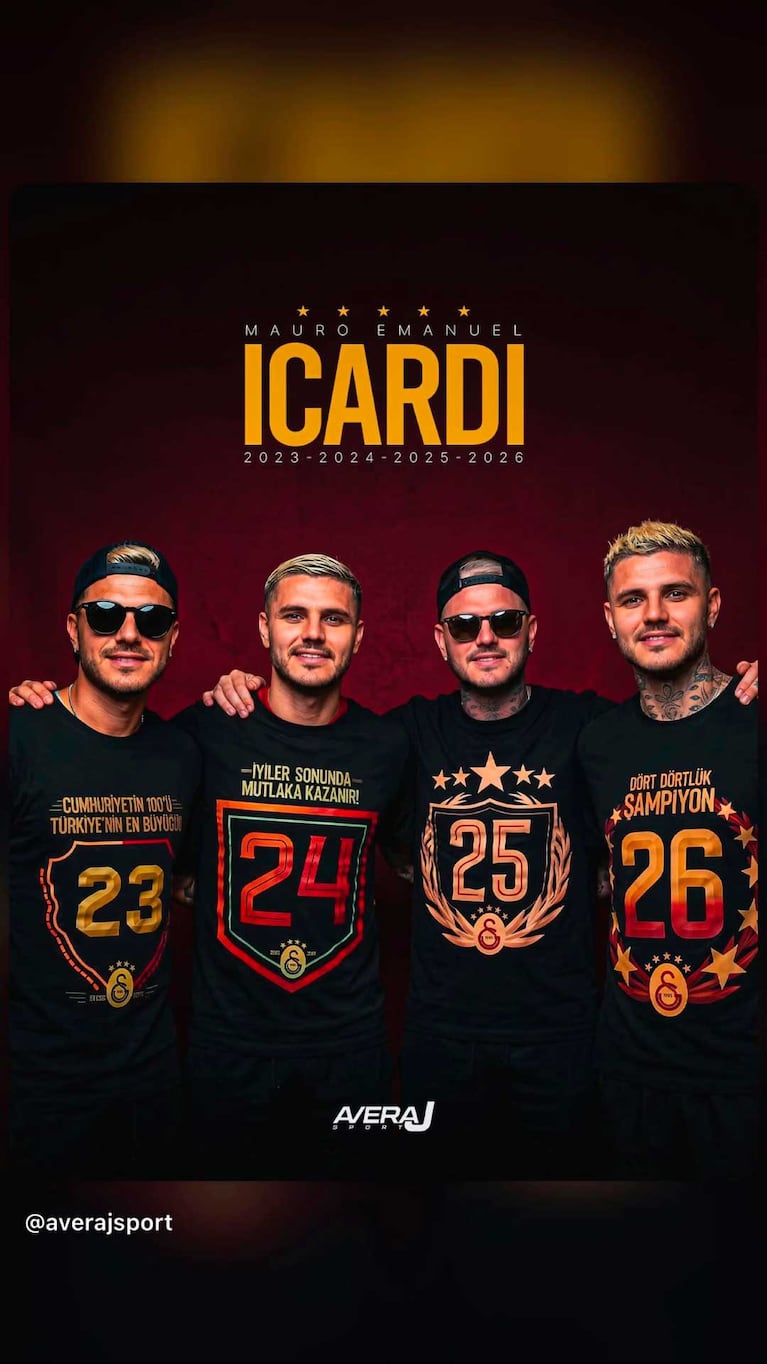 Mauro Icardi festejó el cuarto campeonato del Galatasaray (Foto: Instagram @mauroicardi)
