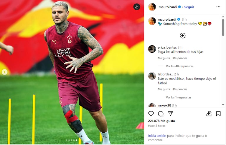 Mauro Icardi (Foto: captura de Instagram).