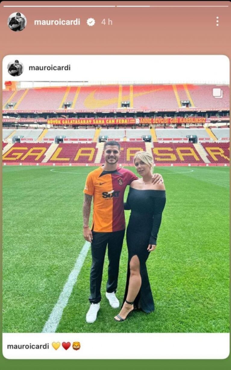 Mauro Icardi le dedicó románticos posteos a Wanda Nara en medio de los rumores que la vinculan a L-Gante