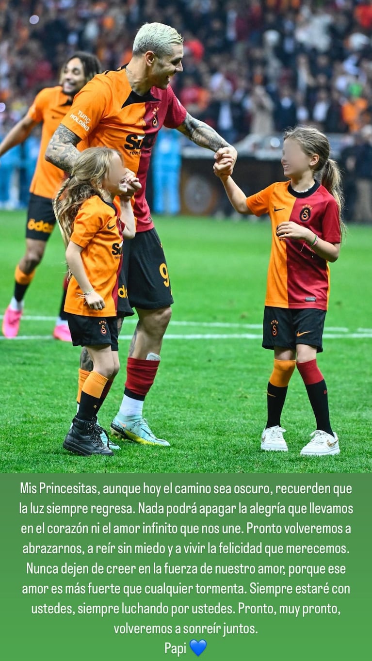Mauro Icardi les habló a sus hijas en plena guerra con Wanda Nara. (Foto: @mauroicardi)