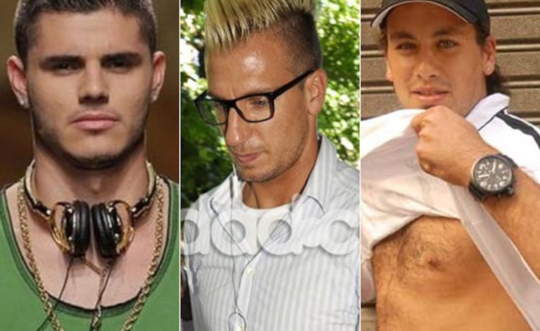 Mauro Icardi, Maxi López y el Ogro Fabbiani. (Fotos: archivo Web y Ciudad.com)