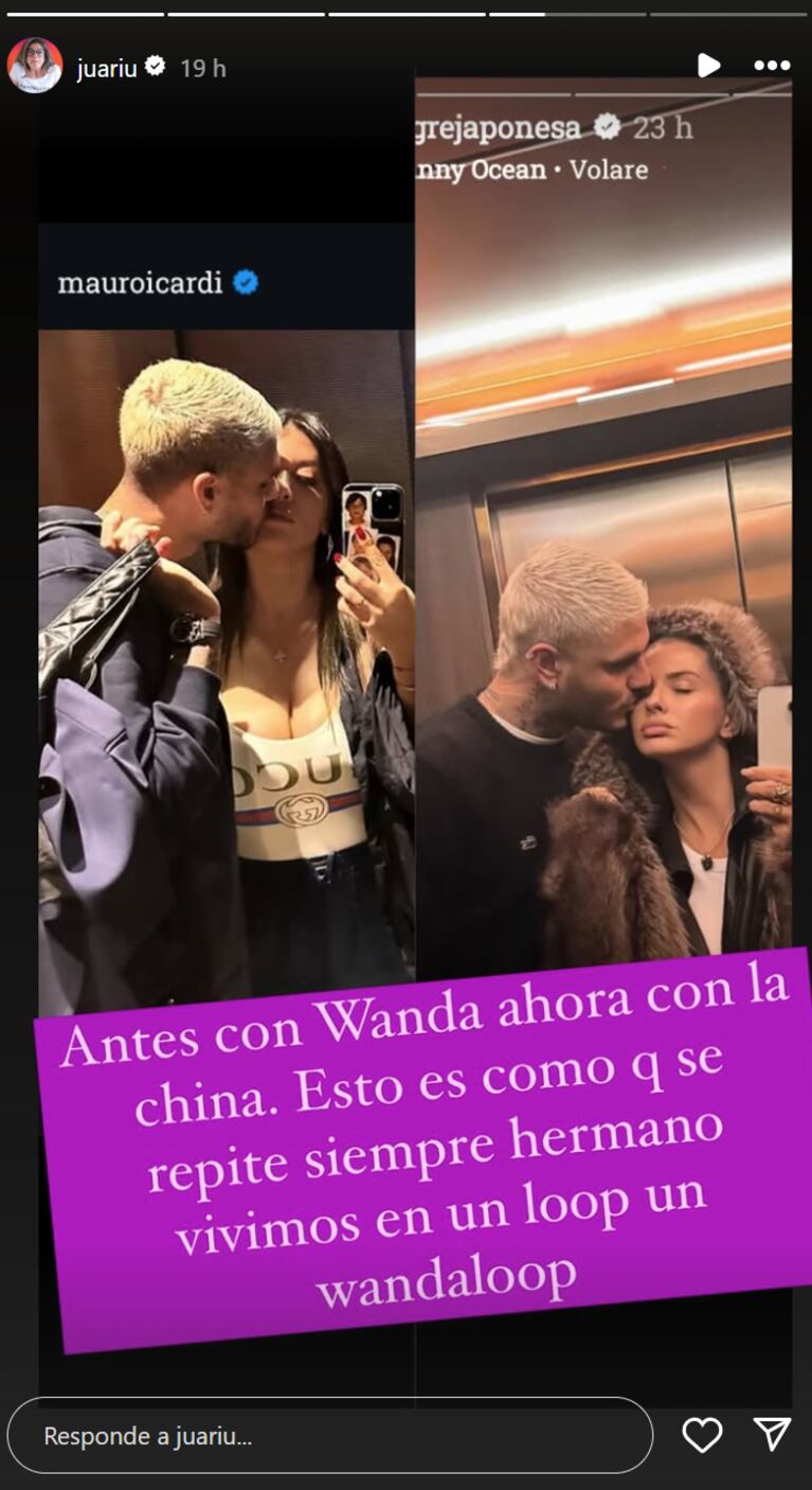 Mauro Icardi posteó fotos con la China Suárez igualitas a las que se sacaba con Wanda Nara: las coincidencias