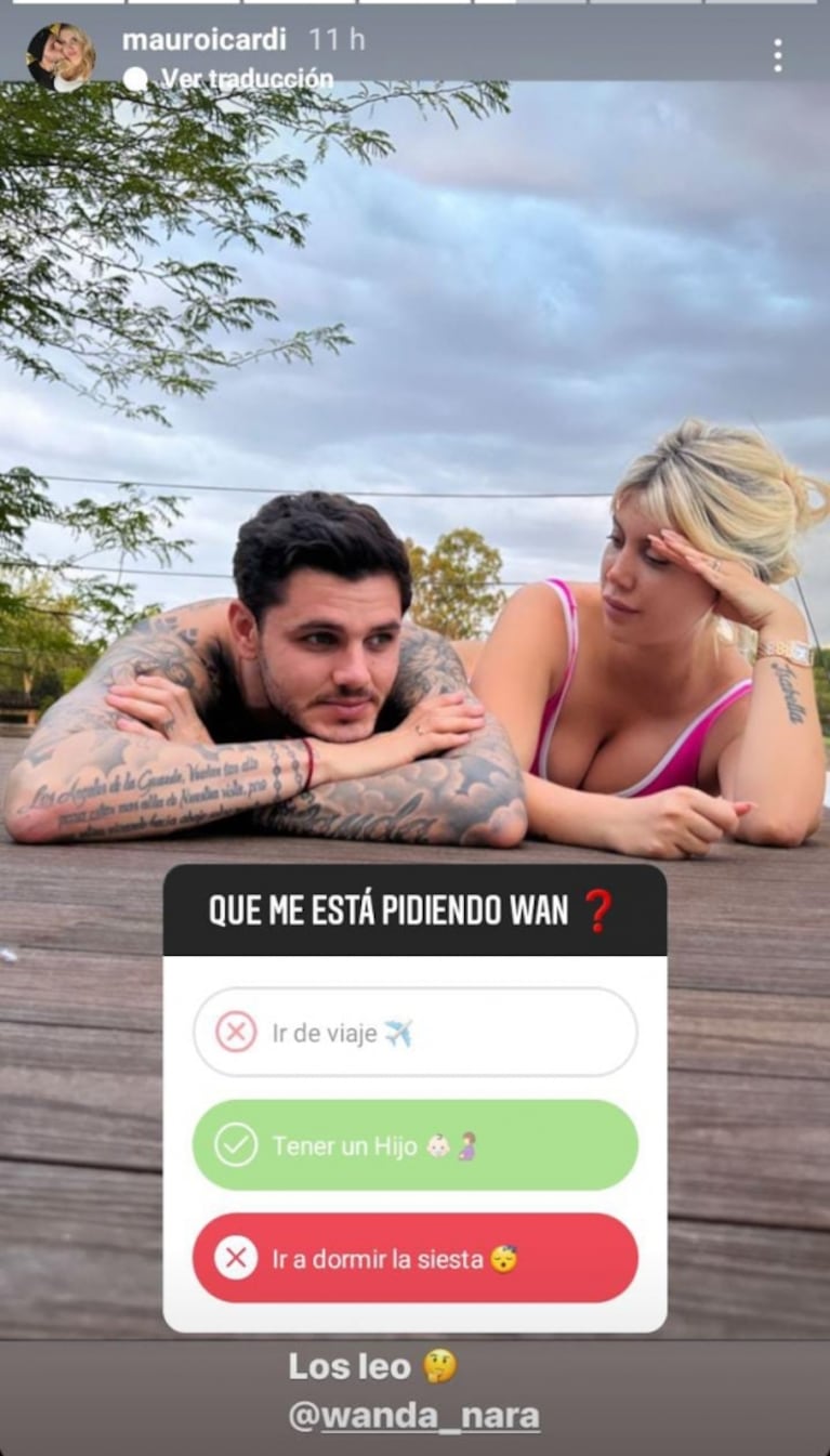 Mauro Icardi reveló que Wanda Nara le pidió tener otro hijo tras el escándalo con la China Suárez