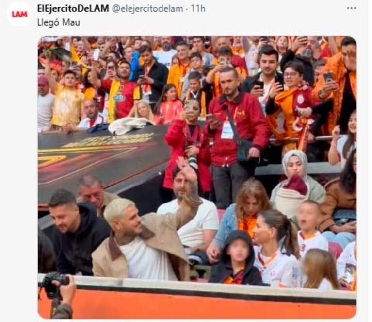 Mauro Icardi revolucionó Turquía (Foto: Twitter / X @elejercitodelam)