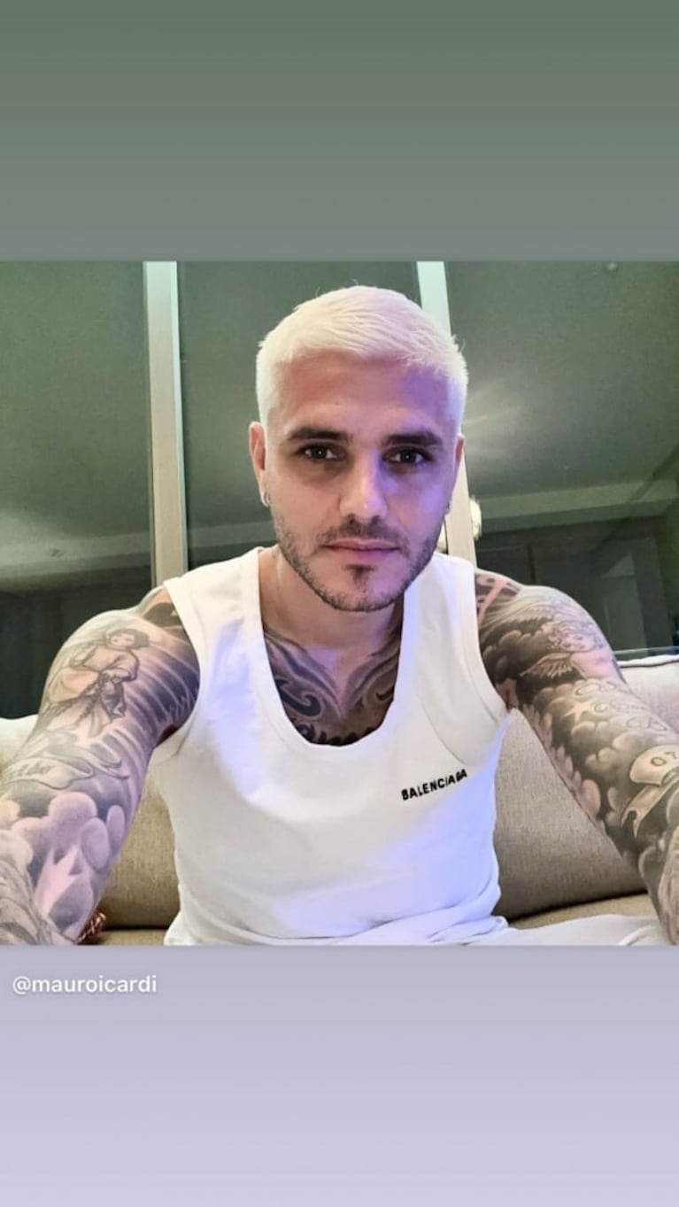 Mauro Icardi se hizo un radical cambio de look y Wanda Nara dio su veredicto