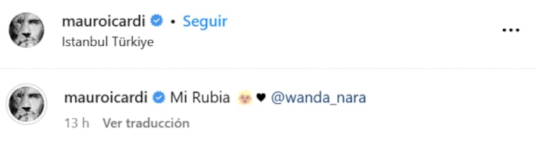Mauro Icardi se mostró a los besos con Wanda Nara desde Turquía: "Mi rubia"