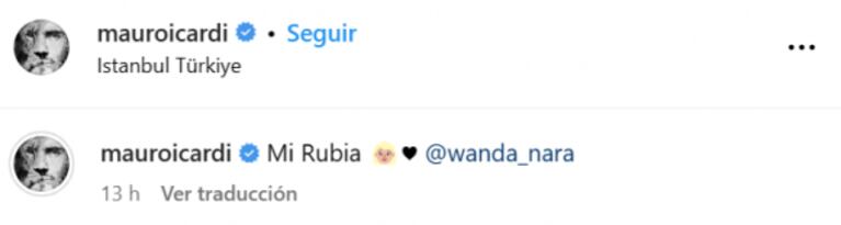 Mauro Icardi se mostró a los besos con Wanda Nara desde Turquía: "Mi rubia"