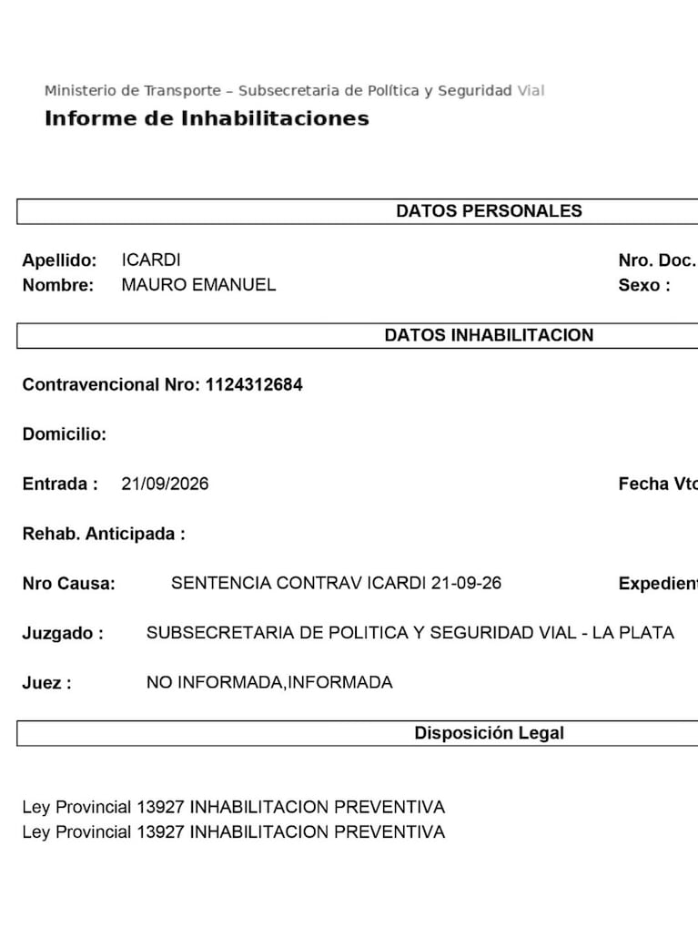 Mauro Icardi se quedó sin licencia de conducir. (Foto: @elejercitodelam)