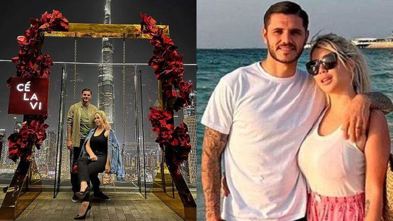 Mauro Icardi sorprendió a Wanda Nara con una romántica cena en Dubai: La mujer de mi vida