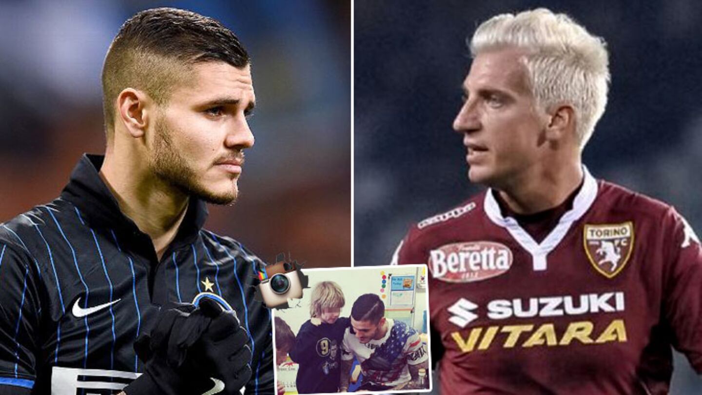 Mauro Icardi, su foto con el hijo mayor de Maxi López.. y una picantísima chicana. (Foto: Web)