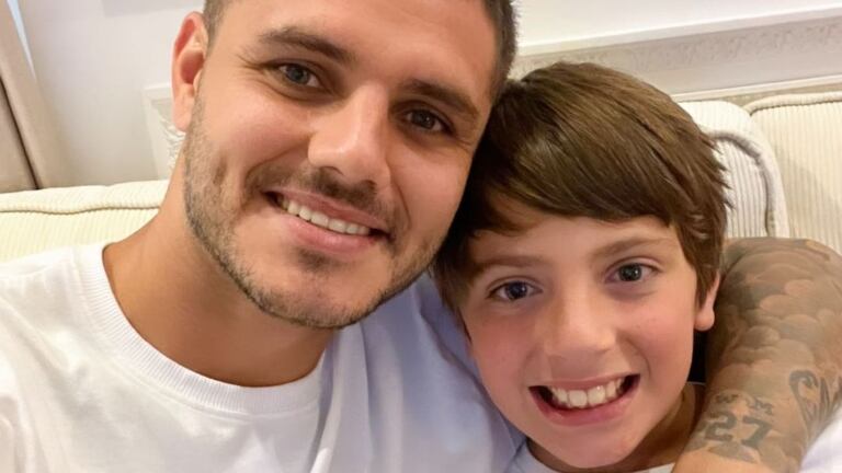Mauro Icardi subió fotos del reencuentro que tuvo con los hijos de Wanda Nara