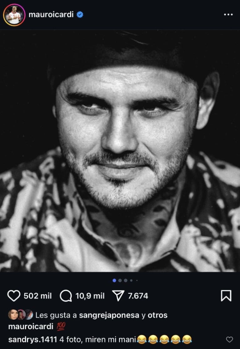 Mauro icardi subió un álbum de fotos y lo mataron: “miren mi maní”. Crédito: Instagram