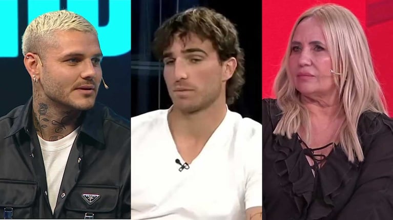 Mauro Icardi, Valentín Yankelevich y Nora Colosimo (Fotos: capturas eltrece y América TV)