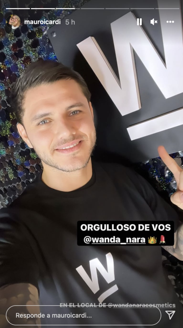 Mauro Icardi visitó el local de Wanda Nara en Argentina y revolucionó el shopping: "Orgulloso de vos"