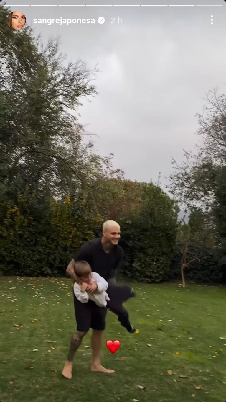 Mauro Icardi y Amancio Vicuña (Foto: Instagram/@sangrejaponesa).