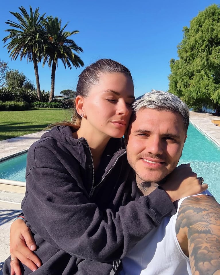 Mauro Icardi y China Suárez en Nordelta. Foto: Instagram (@mauroicardi)
