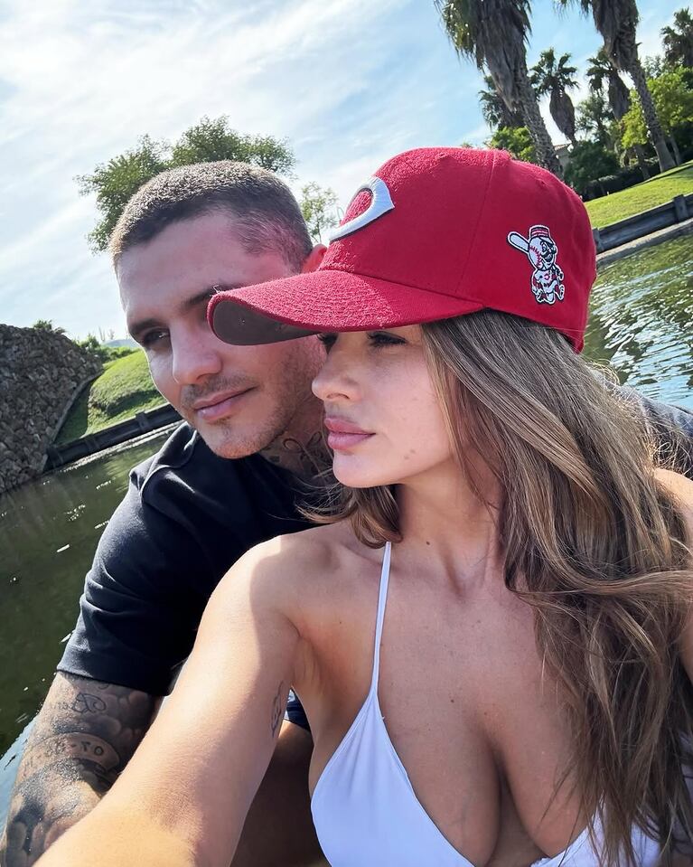 Mauro Icardi y China Suárez. Foto: Instagram @sangrejaponesa
