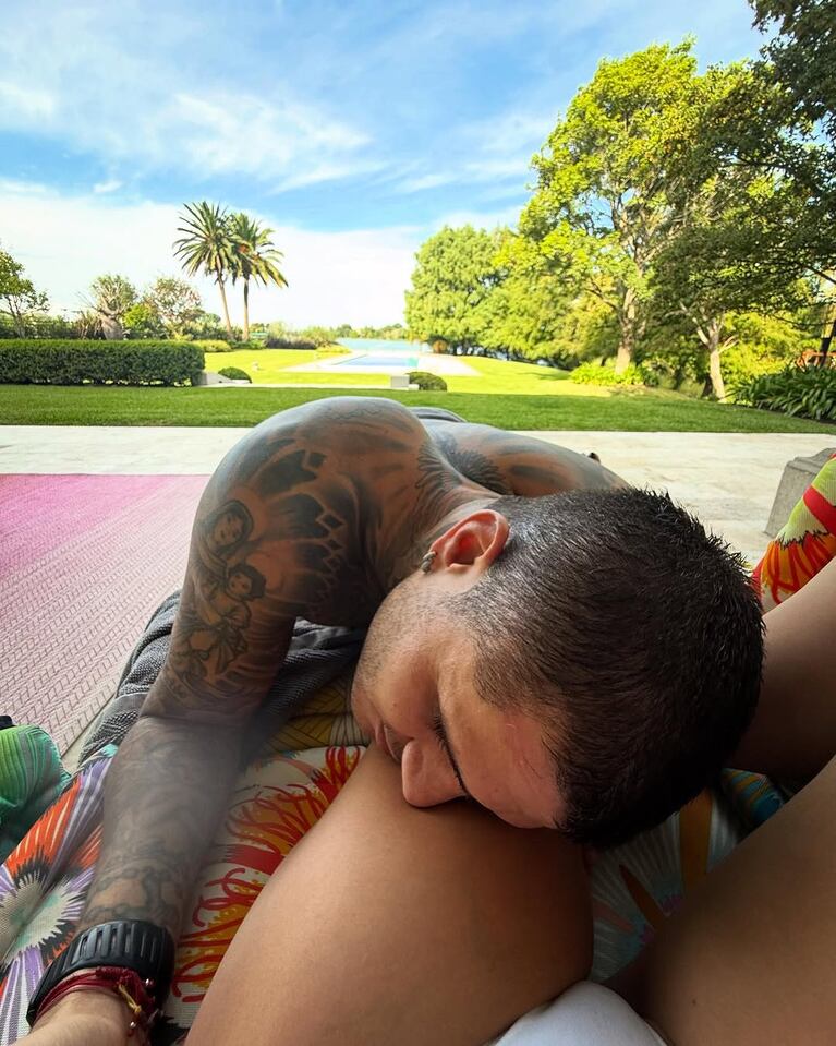 Mauro Icardi y China Suárez. Foto: Instagram @sangrejaponesa