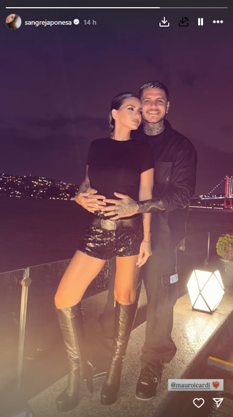 Mauro Icardi y China Suárez siguen dando indicios de embarazo: la foto | Créditos: Instagram @sangrejaponesa