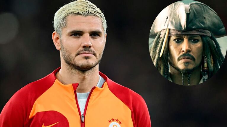 Mauro Icardi y Johnny Depp.