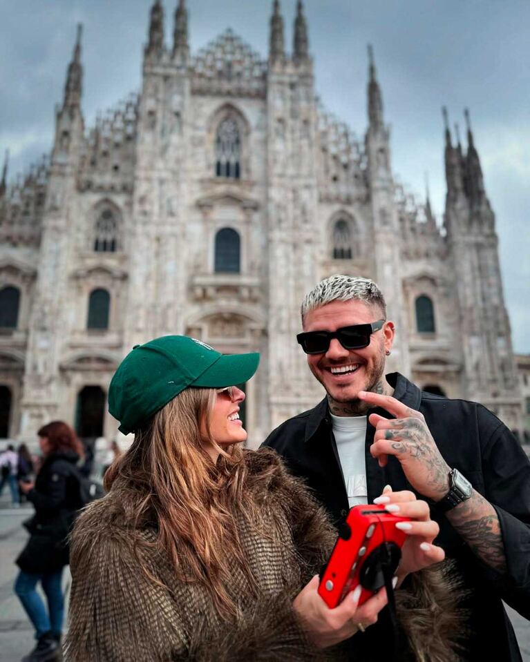 Mauro Icardi y la China Suárez en Milán (Foto: Instagram @mauroicardi)