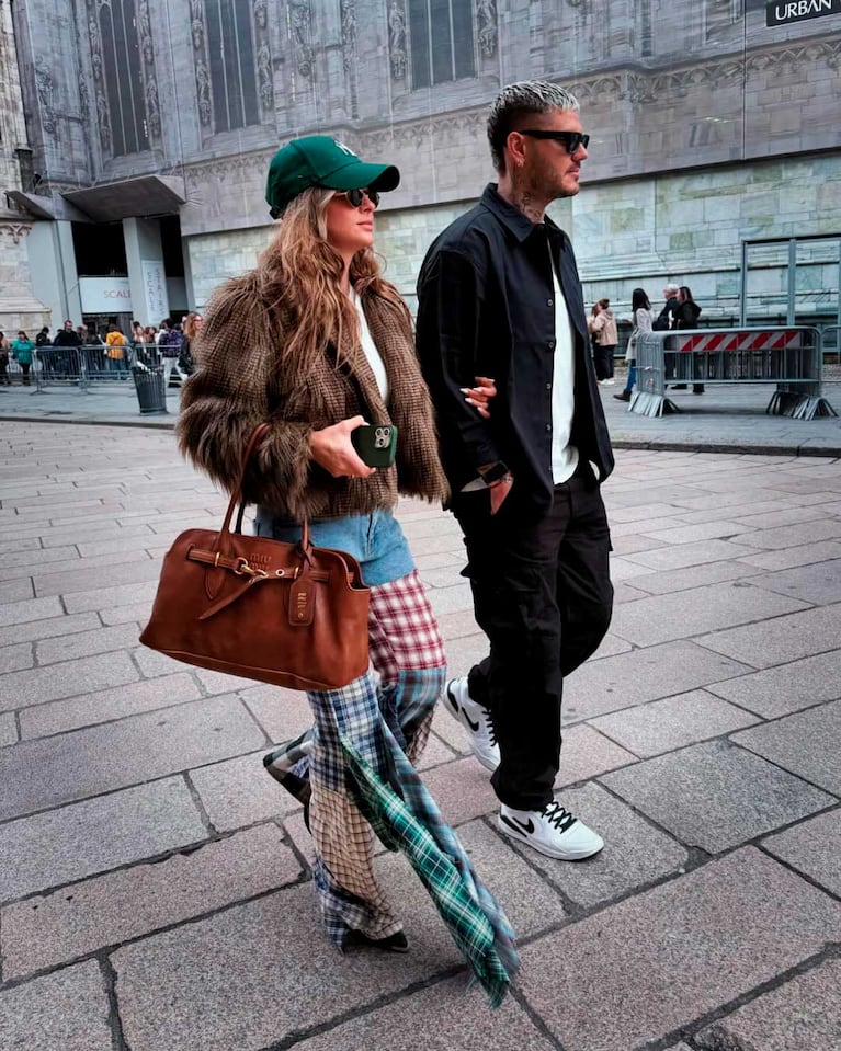 Mauro Icardi y la China Suárez en Milán (Foto: Instagram @mauroicardi)