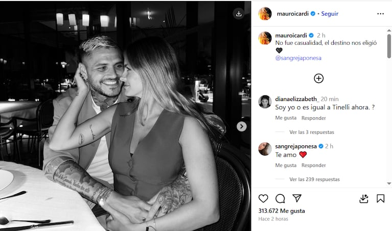 Mauro Icardi y la China Suárez (Foto: captura de Instagram).