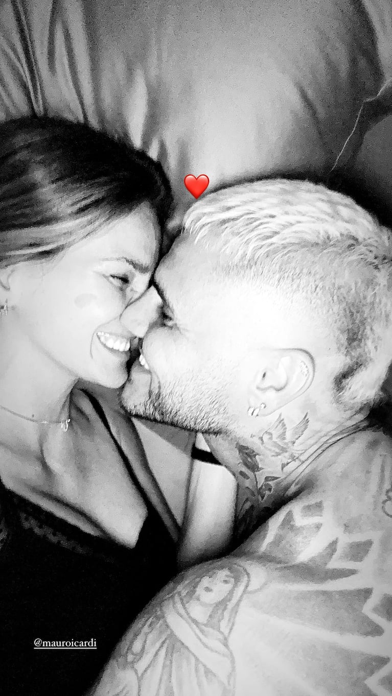 Mauro Icardi y la China Suárez. Foto: Instagram @sangrejaponesa