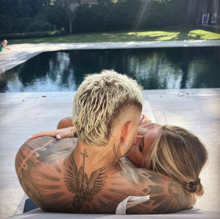 Mauro Icardi y la China Suárez. Foto: Instagram @sangrejaponesa