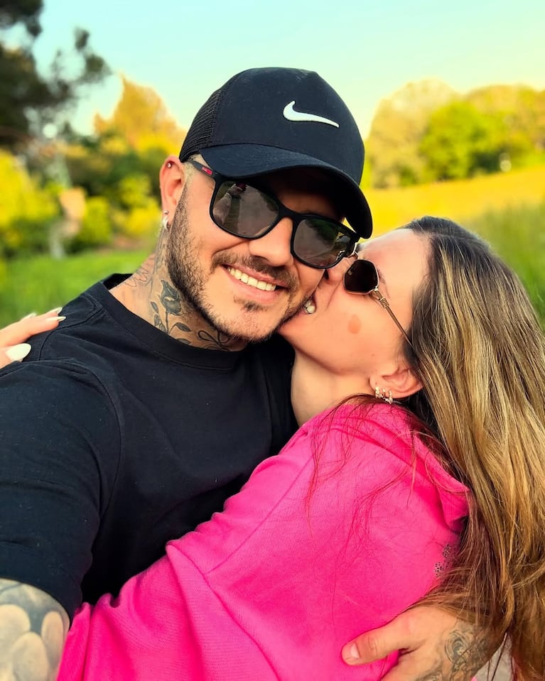 Mauro Icardi y la China Suárez. Foto: Instagram @sangrejaponesa