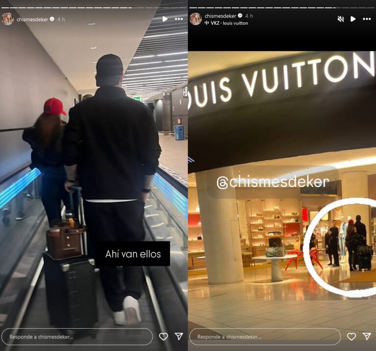 Mauro Icardi y la China Suárez hicieron su primera parada en Milán en una exclusiva tienda de lujo. (Foto: Instagram / chismesdeker)