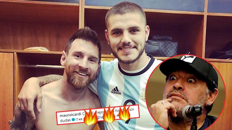 Mauro Icardi y Lionel Messi
