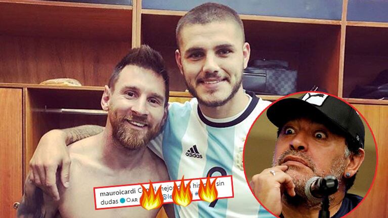 Mauro Icardi y Lionel Messi