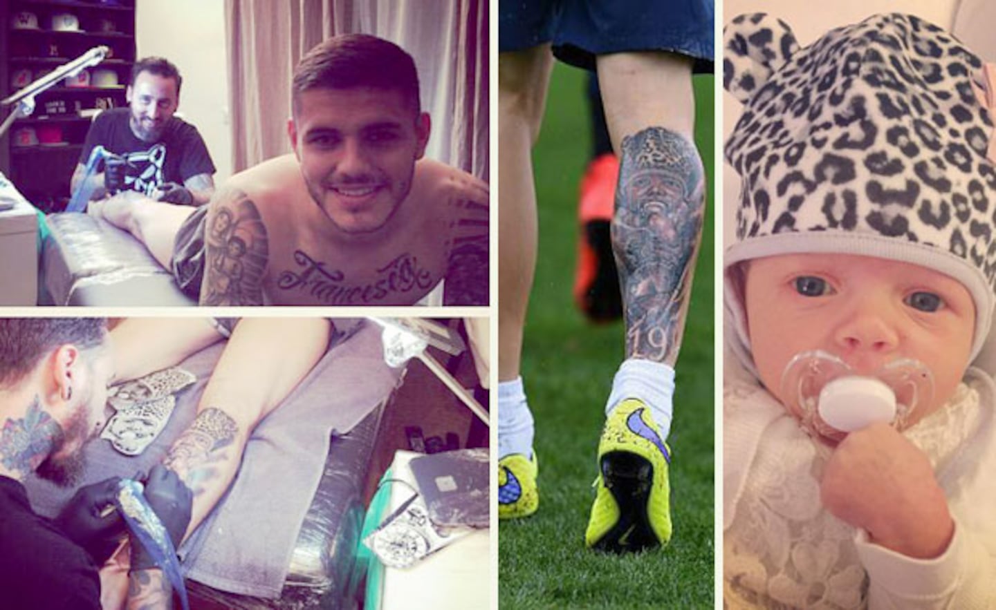 Mauro Icardi y su tatuaje dedicado a Francesca. (Foto: Twitter)