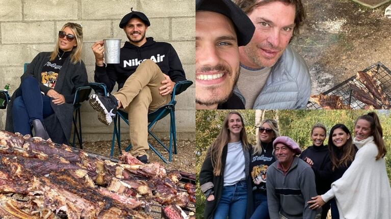 Mauro Icardi y Wanda Nara hicieron un “asadazo” para sus amigos en París: Día de campo