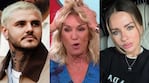 Mauro Icardi, Yanina Latorre y China Suárez (Fotos: capturas América TV)