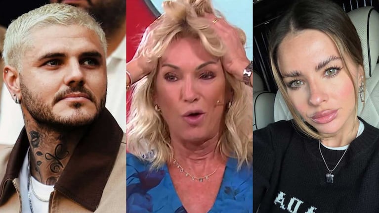 Mauro Icardi, Yanina Latorre y China Suárez (Fotos: capturas América TV)