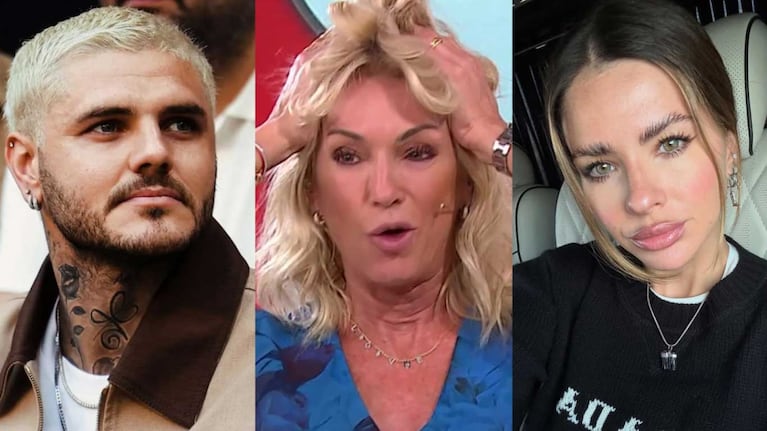 Mauro Icardi, Yanina Latorre y China Suárez (Fotos: capturas América TV)