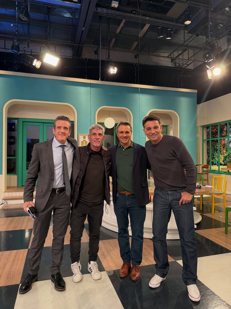 Mauro Szeta, Chato Prada, Sergio Lapegüe y Martín Bossi. (Foto: @elchatoprada)