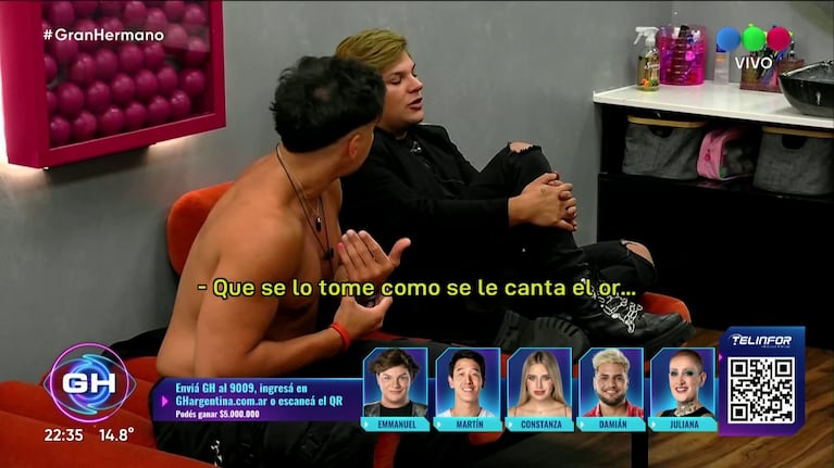 Mauro y Emma en Gran Hermano 2023.