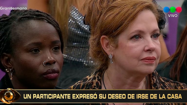 Mavinga abandonó Gran Hermano y Andrea del Boca se quebró (captura de Telefe)