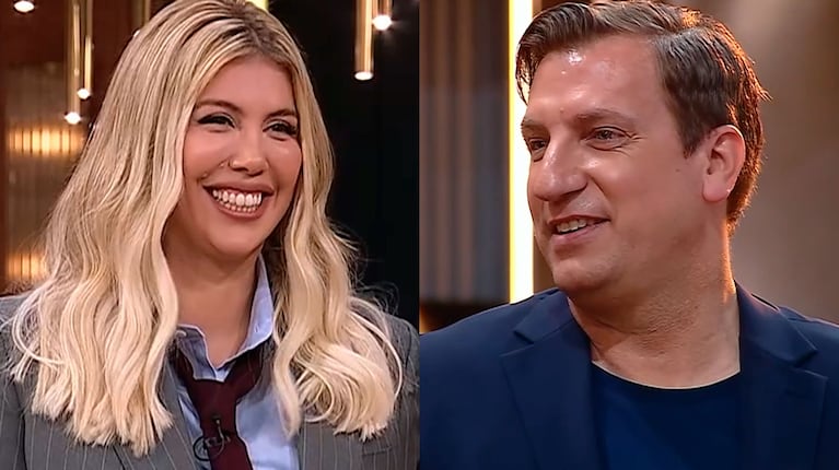 Maxi López, cara a cara con Wanda Nara en MasterChef Celebrity (Foto: captura de pantalla de Telefe)