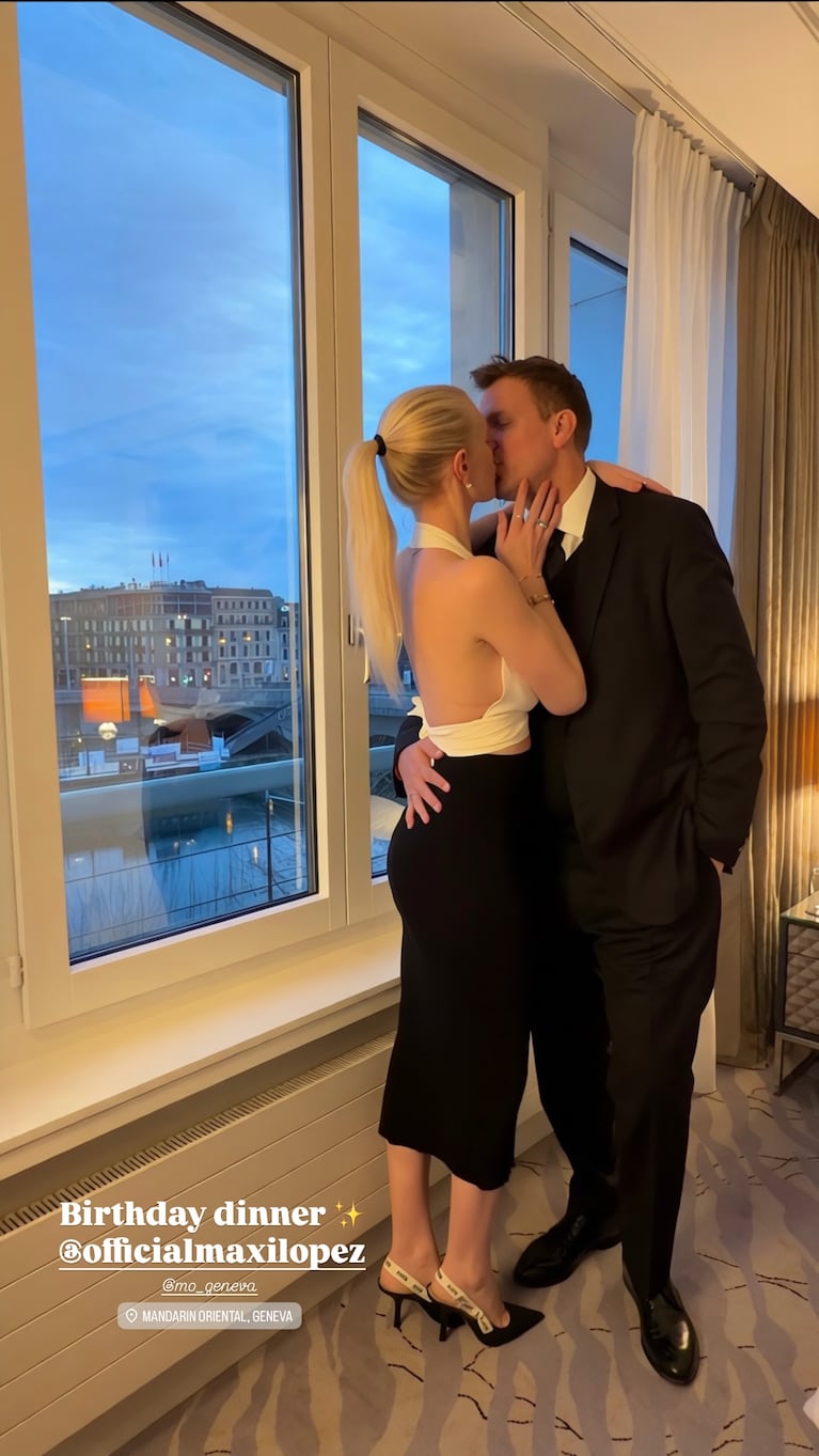 Maxi López celebró su cumpleaños en familia en Ginebra. Crédito: Instagram