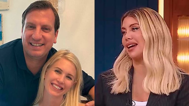 Maxi Lopez con Daniela Christiansson y Wanda Nara (Fotos: Instagram @danielachristiansson y captura Telefe)